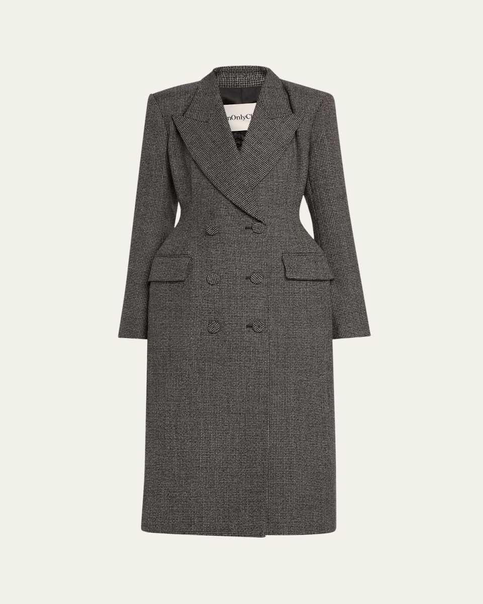 Darliston Double-Breasted Ruched Wool Jacket